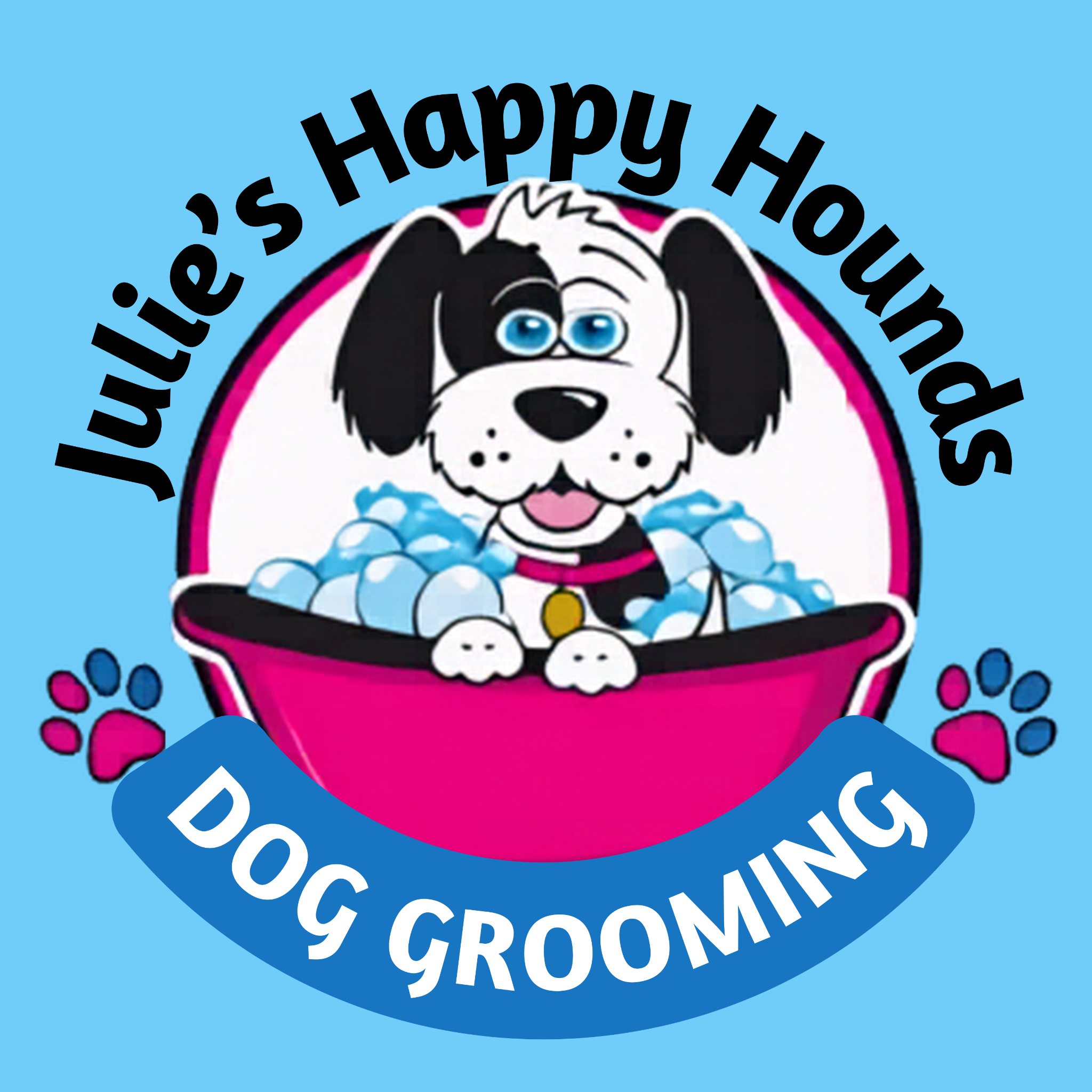 Julie's Happy Hounds Dog Grooming logo